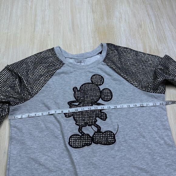 Disney Boutique Mickey Mouse Print Sparkle Houndstooth Pullover Sweatshirt XXL - Picture 8 of 14